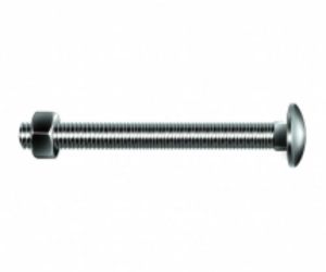 M10 x 100 BZP coach bolt & nut