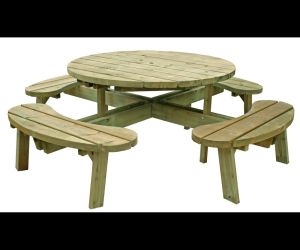 8 seater round picnic table