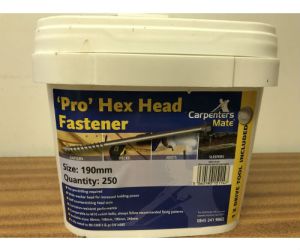 190mm Hex Head Screws (250 per Bucket)