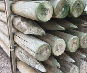 2.4m x 125mm machined UC4 Treated post