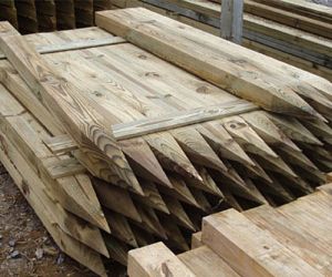 2.1m 75mm x 125mm pointed fence post
